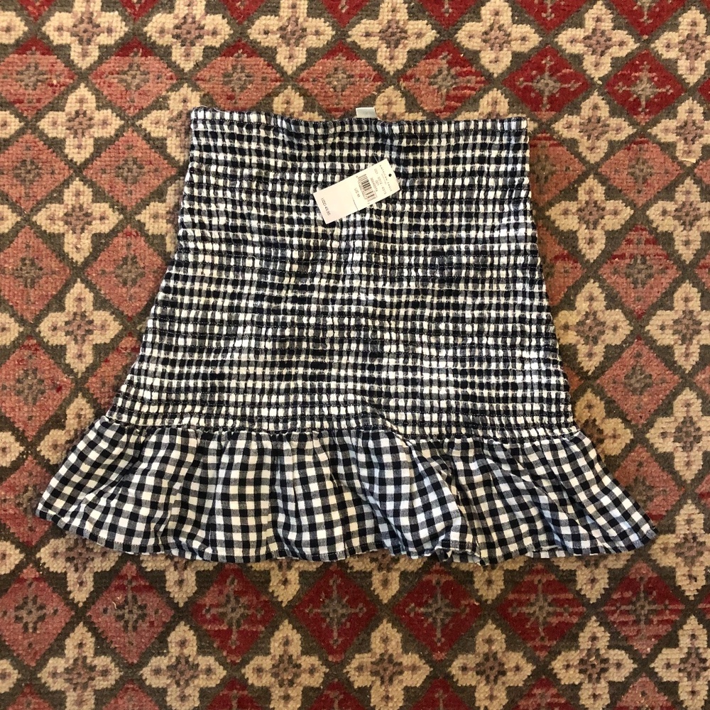 American Eagle NWT Ruched Gingham Skirt sz Medium